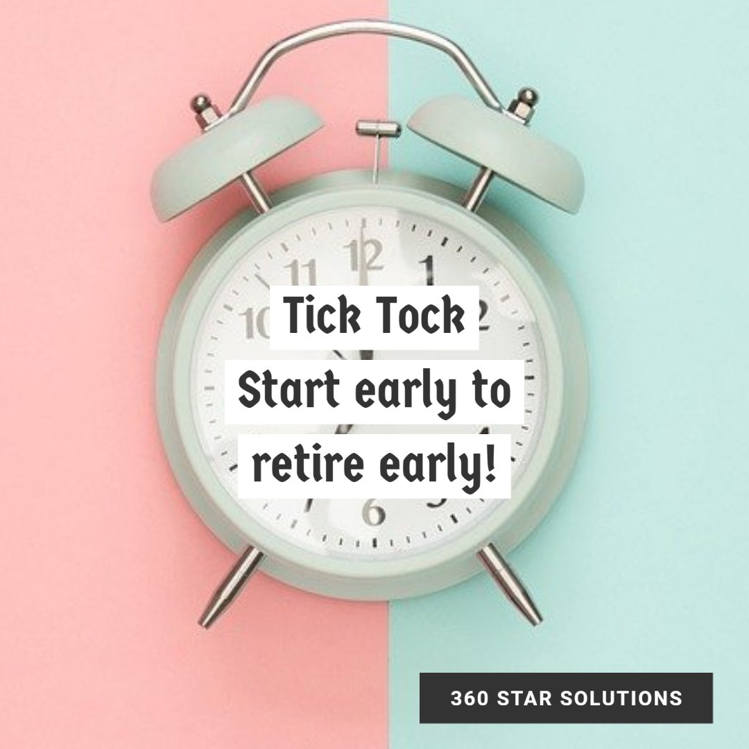 360Starsolution's tweet image. It is wiser to start saving/investing early so your money has the time to grow when you retire. Message us today, we help individuals manage their finances.
.
.
.
.
.
#finance #financejobs #financetips #financegoals #financial #financialfreedom #financialgoals #financialadvisor