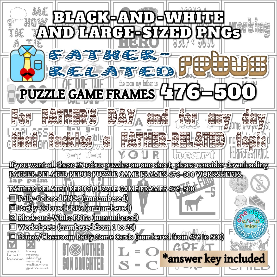 1aquaclearbook's tweet photo. 👨‍👧‍👦#Father-Related #Rebus #Puzzle #Game #PNGs
✅https://t.co/bwrdtxYkW9
✅https://t.co/CG60RoEQwB
✅https://t.co/sXY7Qpujof
👔#FathersDay #Logic #ProblemSolving #CharacterEducation #MathProcess #EnglishGrammar #ESL #ELA #ClipArt #Printable #TaskCard
#Worksheet #TpT #Gumroad #MbT🦸‍♂️ https://t.co/SImxfQcLuI