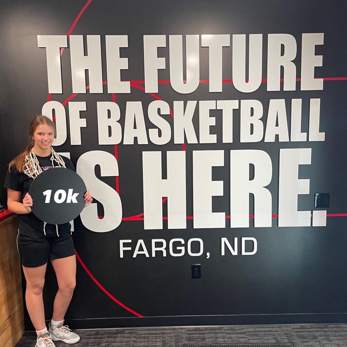 Shoot360Fargo's tweet photo. Congratulations to current @WFSheyenneGBB and @shoot360fargo member Karson Sanders for surpassing 10K Shots Made‼️ She is always in the gym improving her craft‼️ Way to go, Karson‼️#shoot360fargo #unlockyourgame #splashmetertraining @nodakbasketball https://t.co/fJLMXbT8es