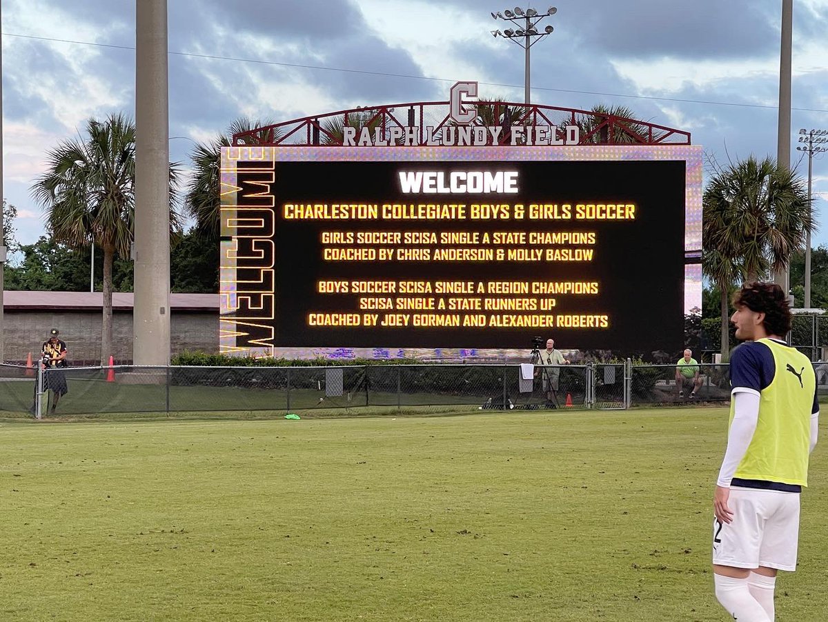 chascollegiate's tweet photo. Blue &amp; gold filled the stands at @CHSBatteryUSL last night…thank you to everyone who joined us in celebrating our Varsity Girls and Boys Soccer teams! #statechamps @SCISASoccer #singleasoccer @CCSsundevils https://t.co/xAT77VISDs