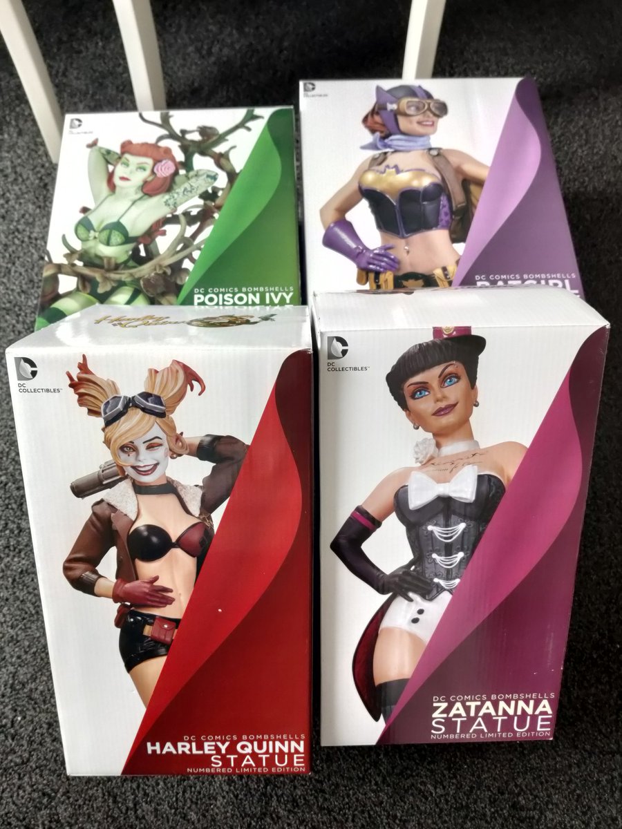 Neilbyrne's tweet image. Grabbed a couple more #DCBombshell status down from the loft to finally put on display where they will join Raven &amp;amp; Jessie Quick