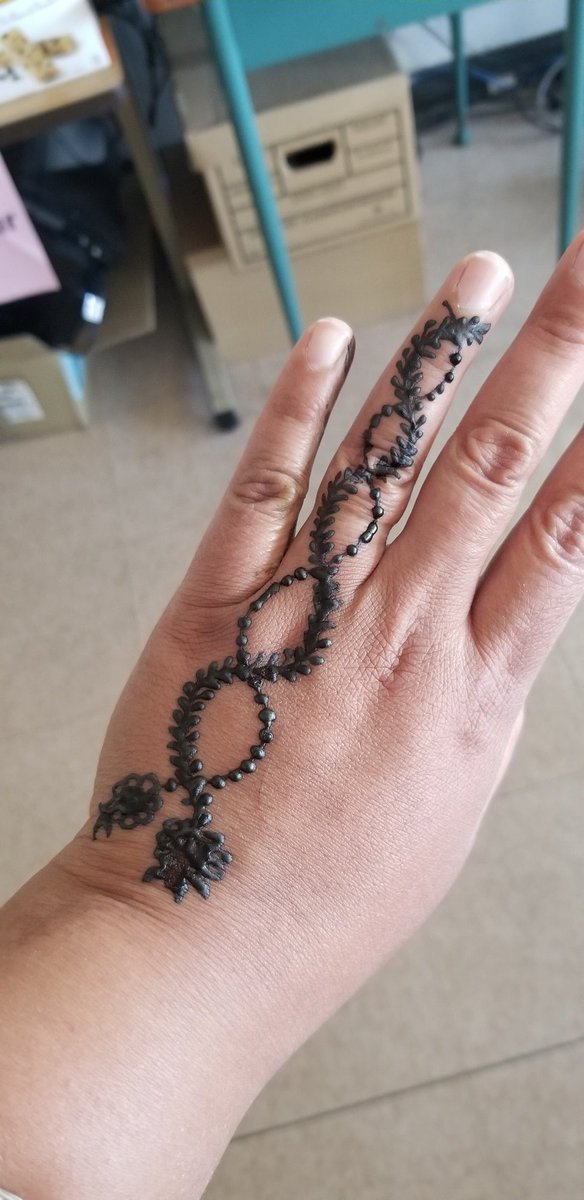Repping T&amp;T at LCI's culture day on Friday. Also had some henna done. About 25 groups of students decorated these presentation boards from the country of their heritage. Some brought finger foods too. The whole school visited during period 3. What a lovely day!😊 <a href="/lakeshoreci/">Lakeshore Collegiate Institute</a>