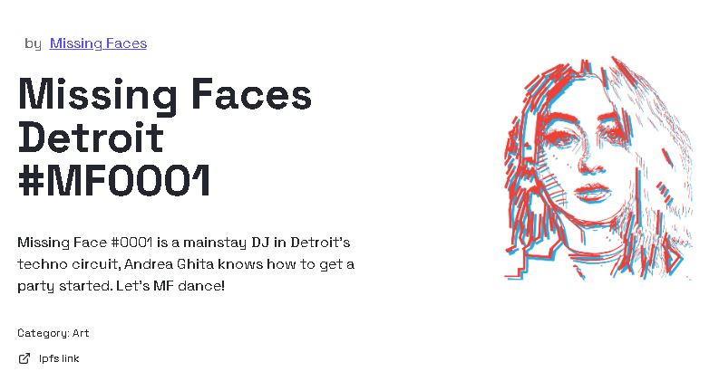 djjayded's tweet photo. #MissingFaces #Detroit #Zilliqa #NFT #ZIL variation #MF0001 has left the @missingfacesdet #Okimoto #art #gallery #MFDetroit #NFTs ✨ https://t.co/OlEqWnyT6g