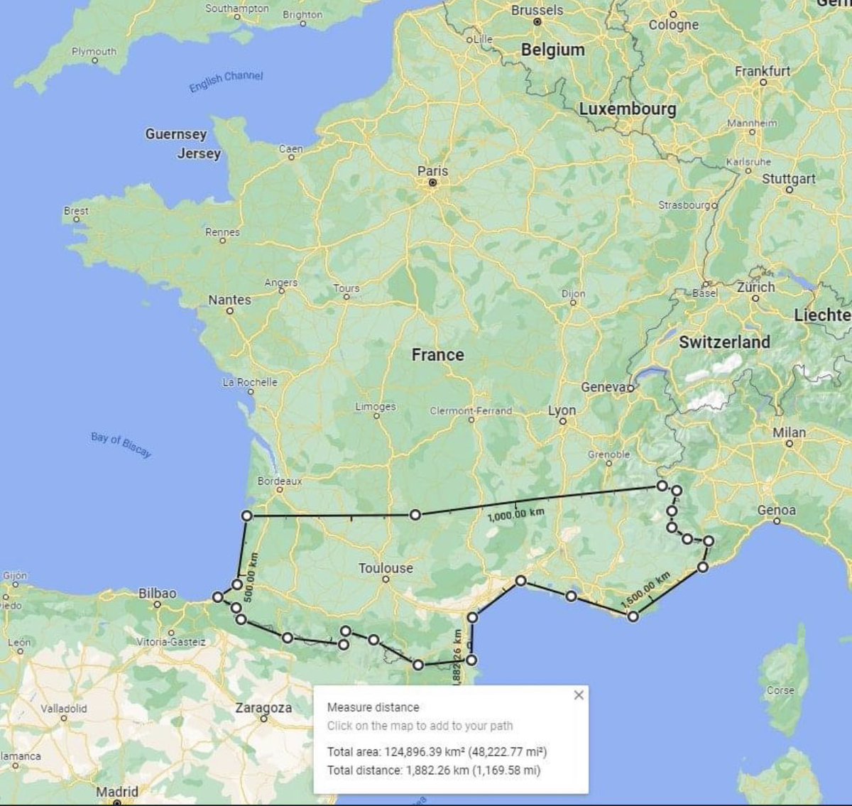 Gerashchenko_en's tweet photo. 20% of 🇺🇦 territory is occupied by 🇷🇺 - how much is that, exactly? See for yourself. Here is the same number of square kilometers as are currently occupied in #Ukraine, on a map of #France.
How would it feel to have a part of your territory occupied and your people tortured? https://t.co/lk1SqU0jKF