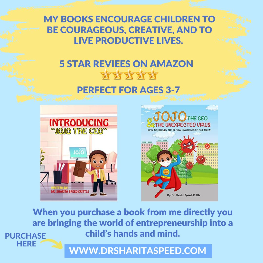Amazingly exciting new #storybook collections for kids. The JOJO The CEO is an empowerment book series that teaches young children early #independence, #confidence, &amp; #entrepreneurship!

ORDER YOUR COPIES TODAY 👇 bit.ly/3NojbQx 

#booksforkids #ChildrensBooks #kidsbooks
