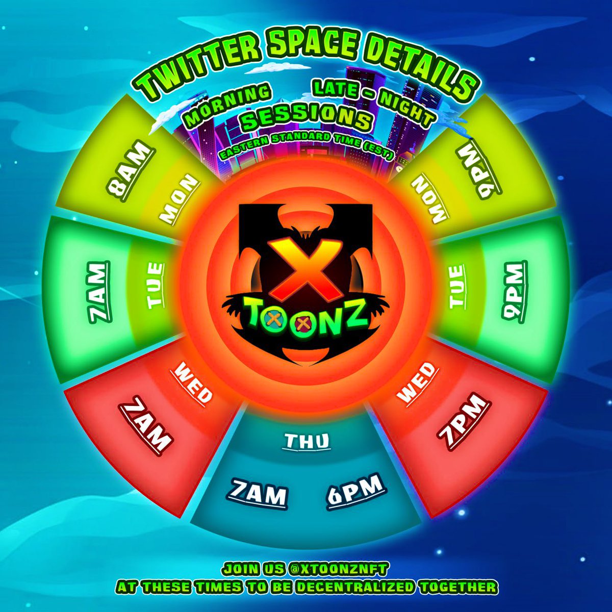 Twitter Space Schedule 🎙 Come join us and learn about the Mission, Motive and the Plan. Building the 1st of its kind #SocialClub Meet the Team #XToonzNFT as we introduce the biggest #NFTUTILITY in the space. History will be made! Which side will you be on? #NFT #ETH #SOL