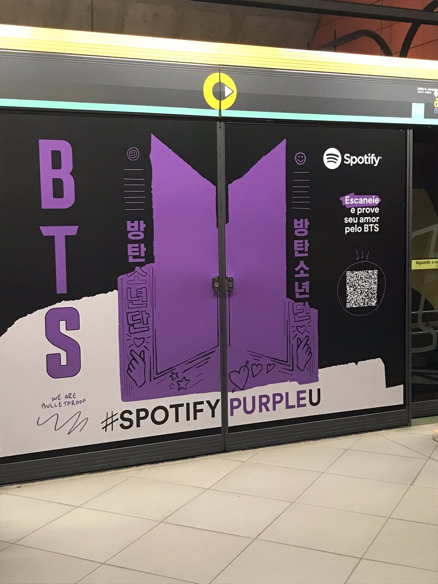 gogoarmys_'s tweet photo. ✨ A divulgação pesadíssima no metrô de São Paulo!! 🤩🤩 

@BTS_twt #BTS https://t.co/OzEBNqgGhM