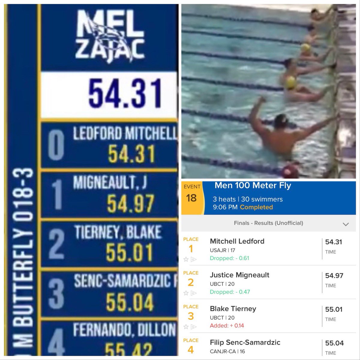 Congratulations Mitchell @ tcsc &amp; Team 🇺🇸 USA ! Getting stronger every day 💯🙌🏻💪🏻🥇💛🖤 #melzajac22 @FloridaSwimLSC