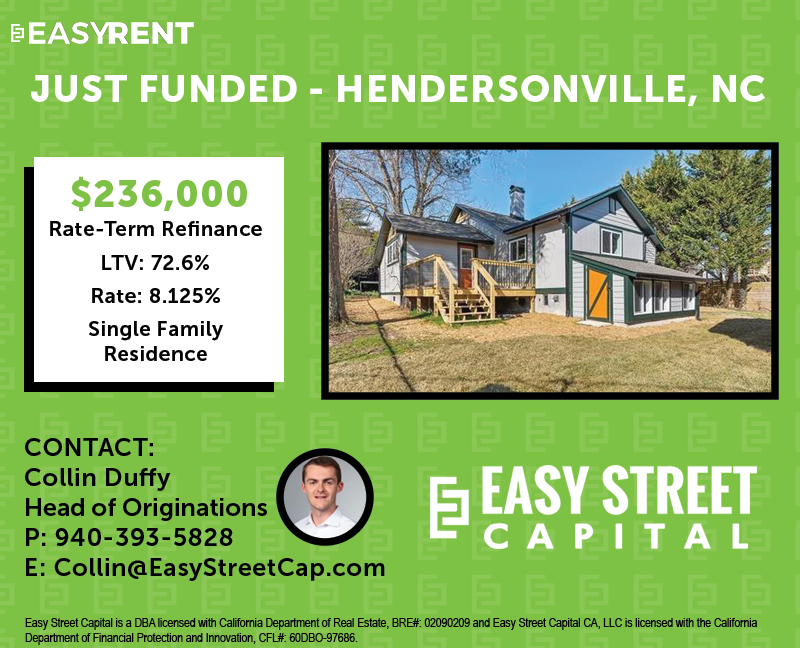 rob_s_simon's tweet photo. #JustFunded
@Airbnb SuperHost utilized @EasyStreetCap's flexible prepayment options, going with a reduced 3/2/1 penalty to maintain flexibility in a volatile rate environment. Meanwhile, well-located short term rental continues to cash flow monthly!
#STRWealth @DuffyCollin https://t.co/mSQaUzN1Vn
