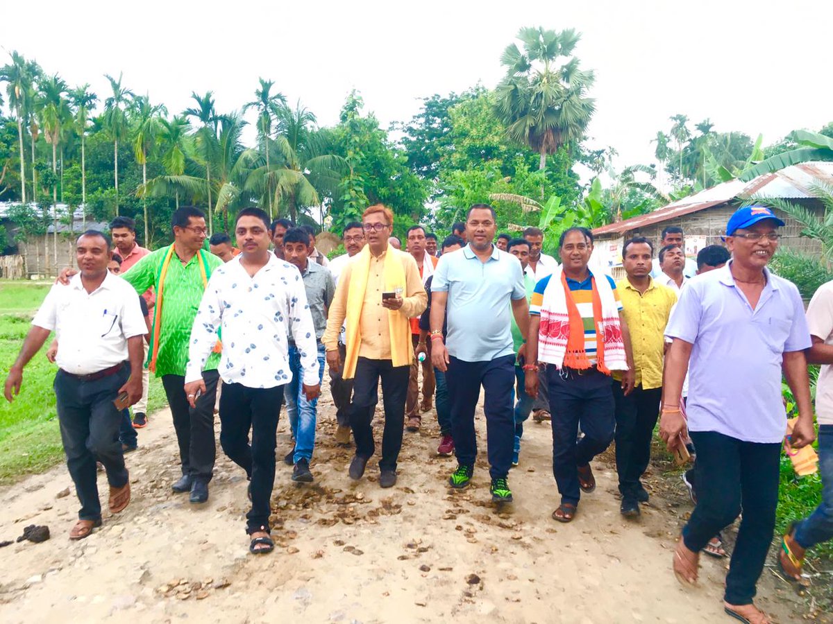 KPaulAssam's tweet photo. #KAACElection #Vote4BJP
#Vote4AjitKumarDey
Election campaign at Rongkut Latikabazar under Howraghat MAC with along with me present was Shri Shiladitya Deb(Ex-MLA) and other Party workers. https://t.co/2641UEEPGf
