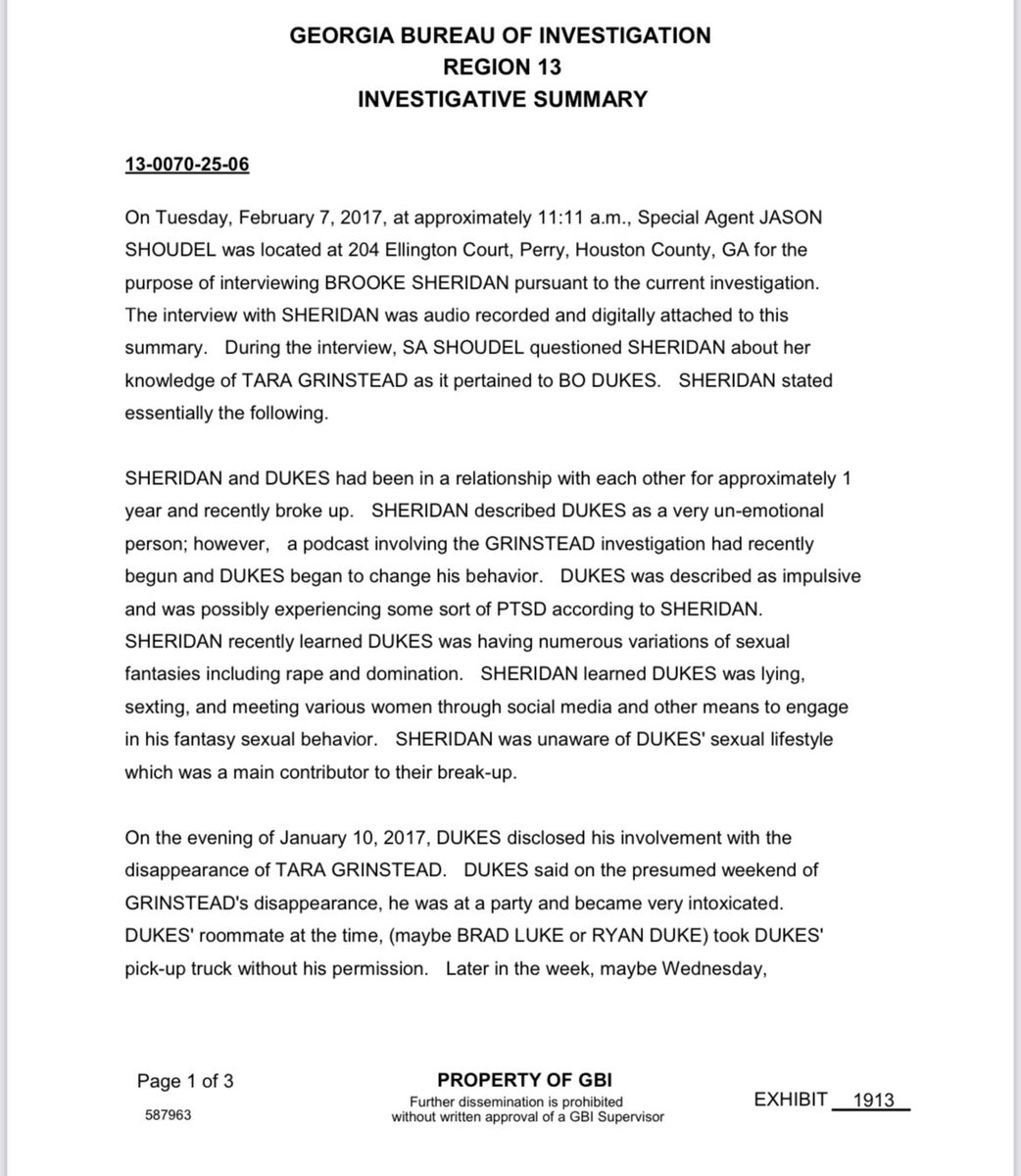 Something is very wrong w/ new indictment against #RyanDuke for his role in the #TaraGrinstead case

The state tries to “toll” the SOL by claiming these crimes were unknown until 2-19-17 when Bo Dukes implicated Ryan Duke

They really knew it 2-7-17 when GBI got it from Bo’s GF