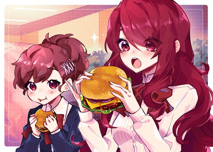 「ハンバーガー 髪飾り」のTwitter画像/イラスト(人気順)