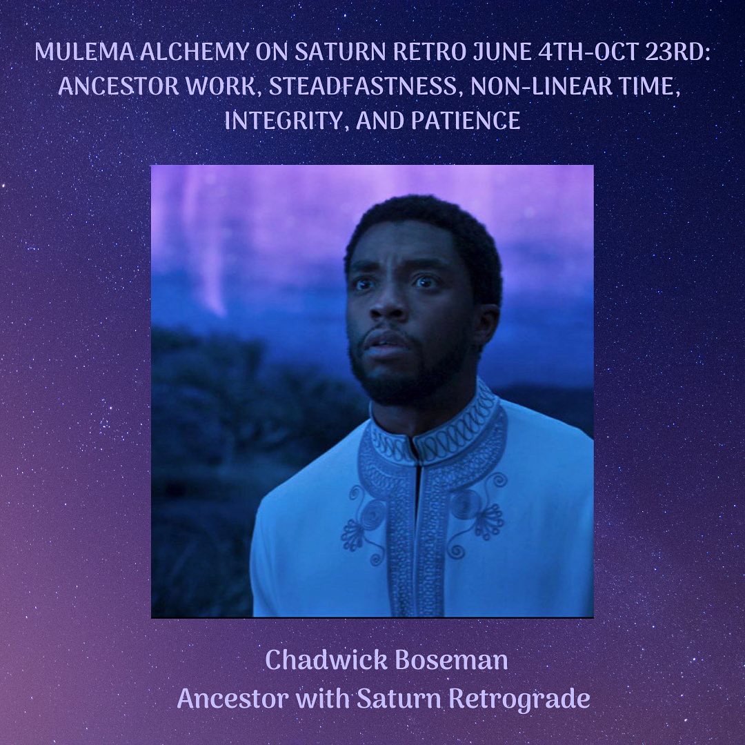 I was born with Saturn Retrograde, wrote a little bit about in a post here featuring ancestor Chadwick Boseman who also had this placement.

https://t.co/TEKlTSQ1bl https://t.co/Ff2pDLmP49