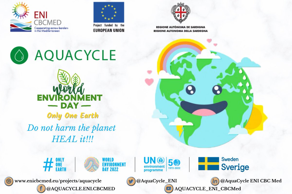 AquaCycle_ENI's tweet photo. 🌻🐝Only One Earth - Do not Harm Her...Heal Her! #AQUACYCLE celebrates the World Environment Day 2022!🐝🌻
--
#OnlyOneEarth #WorldEnvironmentDay #WorldEnvironmentDay2022 #GOMED #MedNow #EU #Mediterranean #water #wastewater #innovation #wastewatertreatment #APOCSystem @ENICBCMed https://t.co/Oz1JuF6WkW