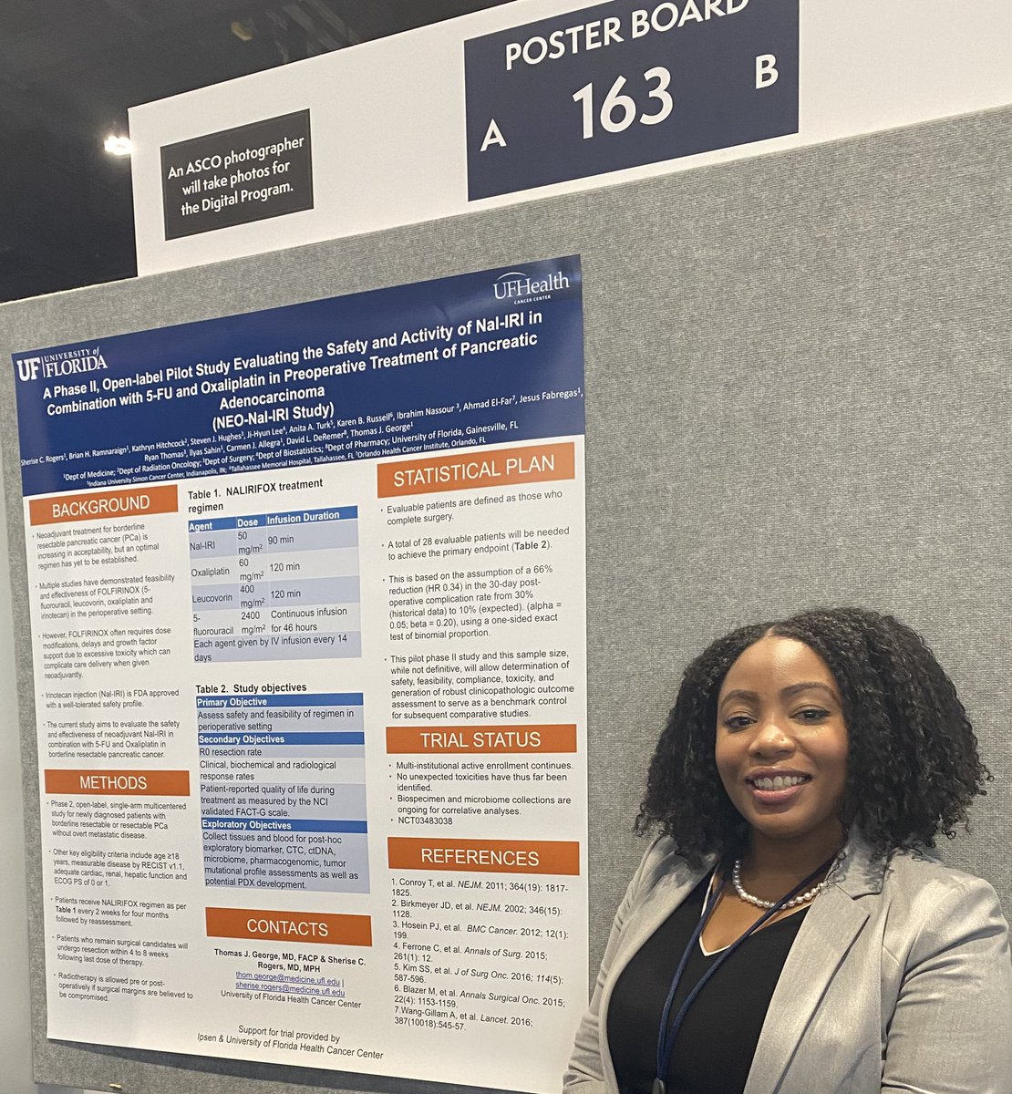 Making strides in the research about #PancreaticCancer cancer <a href="/ASCO/">ASCO</a> #ASCO22. Feels great to be able to share. <a href="/UFHealthCancer/">UF Health Cancer Institute</a> <a href="/TGeorgeMD/">Thomas George, MD, FACP, FASCO</a> <a href="/RamnaraignMD/">Brian Ramnaraign, MD</a> <a href="/jcfabregas/">Jesus C Fabregas MD, MPH, FACP</a> <a href="/ilyassahinMD/">ilyas sahin, MD</a>