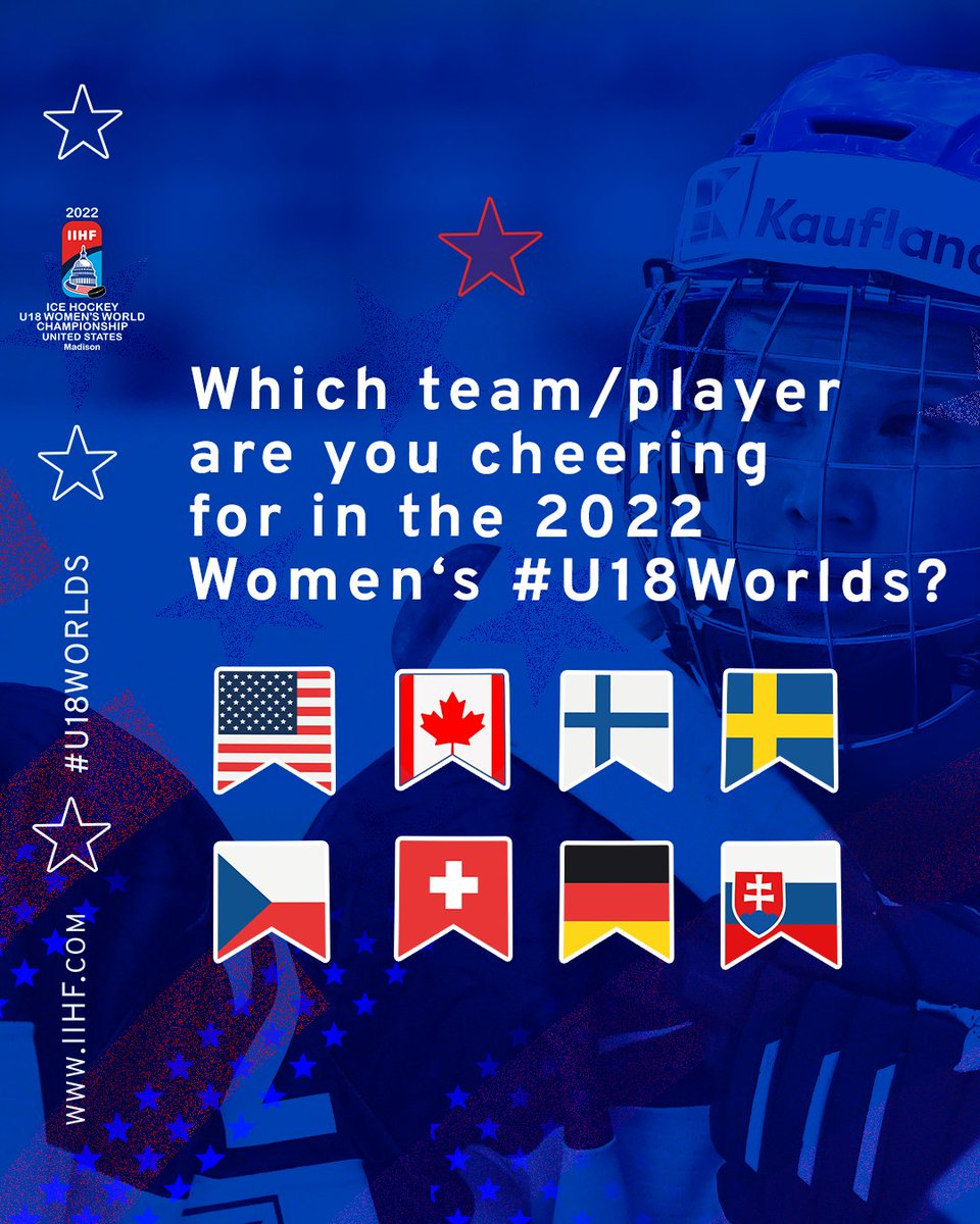 The women's #U18Worlds gets underway tomorrow, so now's the time to rally! Tell us who you're cheering for for your chance to win a tournament puck! ⤵️