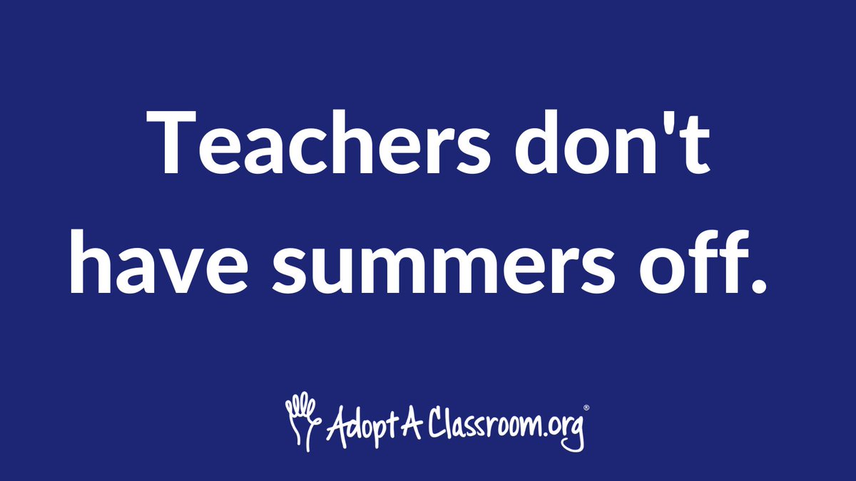 Educators are either unpaid, or opt into spreading their paychecks out so they have funds to use in the summer. 

During the summer, teachers are attending mandatory meetings, professional development, and, by July, starting to get school supplies for their students.