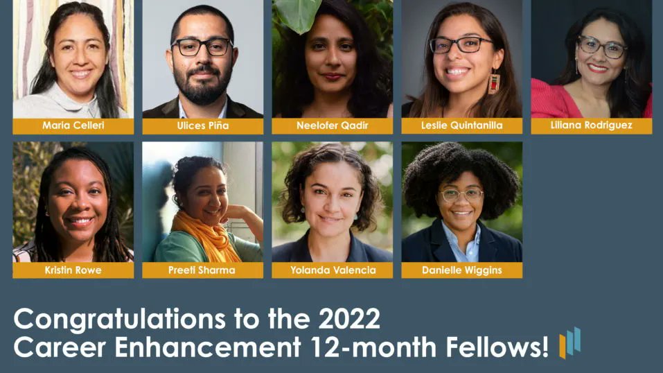 helloCandS's tweet photo. ICYMI: We're thrilled to announce the 2022 cohort of Career Enhancement Fellows! The Fellowship aims to increase the presence of underrepresented jr. and other faculty in the humanities, social sciences, and arts.

Meet this year's fellows: https://t.co/aw6SsoTFoU #CSFellows https://t.co/XZRyB5YdQK