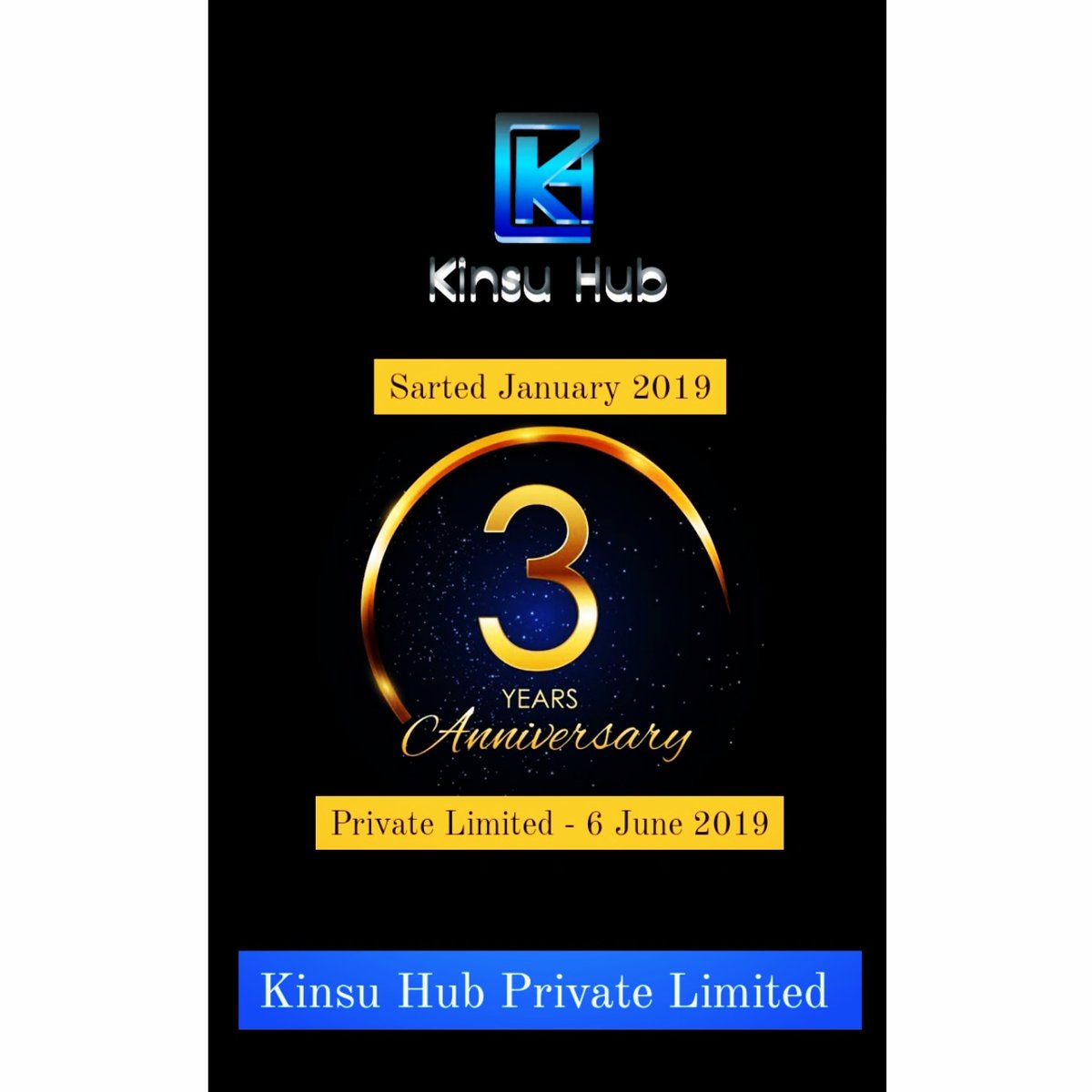 kinsuhub's tweet photo. Kinsu Hub Private Limited 
3 Year's Completed ✨ 
9006411009

#kinsu_hub #kinsu_hub_pvt_ltd #kinsuhub #kinsu_hub_private_limited #3YearAnniversary https://t.co/2dWf2bqHu0