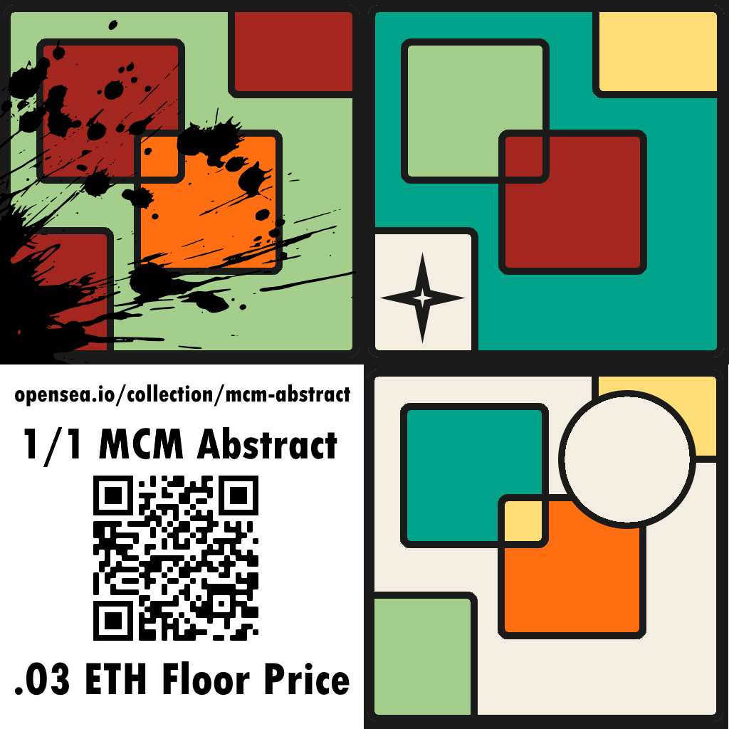 InspiredByRetro's tweet photo. Hey #NFTCommumity 
We are Vintage Pyrex Dreams and we have curated a 1/1 collection of Mid-Century inspired NFTs called 'MCM Abstract'

Check out the #NFT collection on @opensea
https://t.co/7UyDVHXQLX

#BIPOCArtist #NFTs #NFTartist #NFTProject #NFTdrops #NFTcollections #MCMNFT https://t.co/9ckX9Phgak