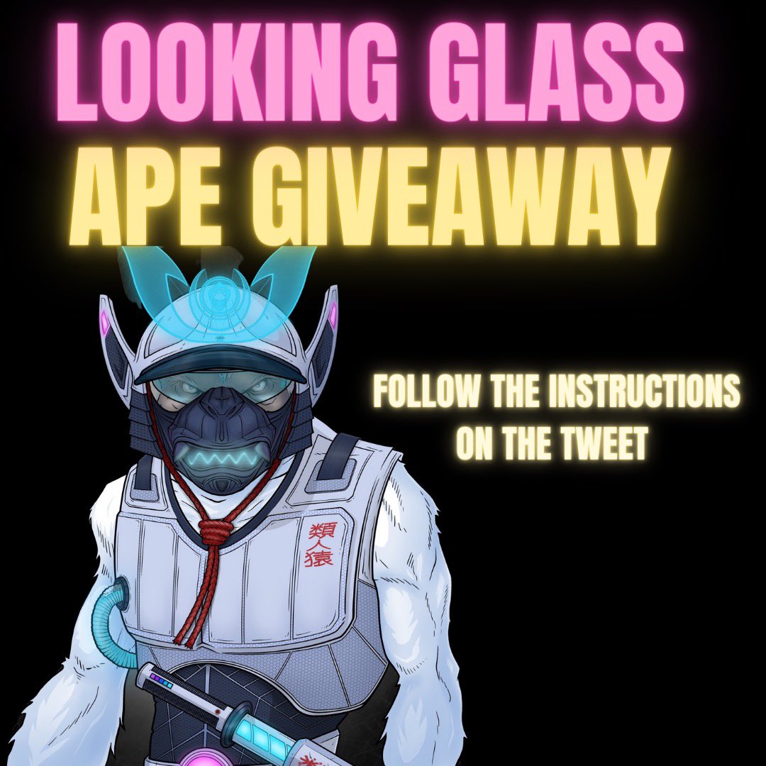 ATSNFT's tweet photo. Want to win a FREE mint for the Looking Glass collection? 👀🎉

1. FOLLOW @ATSNFT + @Chillnchameleon 

2. RETWEET + TAG 3 

3. BE IN THE SPACES ⬇️

 https://t.co/1VIyfMy26s https://t.co/W5iDUWtFrQ