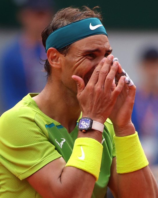 Rafael Nadal of Spain celebrates after winning match point against Casper Ruud of Norway during the Men's Singles Final match on Day 15 of The 2022 French Open at Roland Garros on June 05, 2022 in Paris, France.