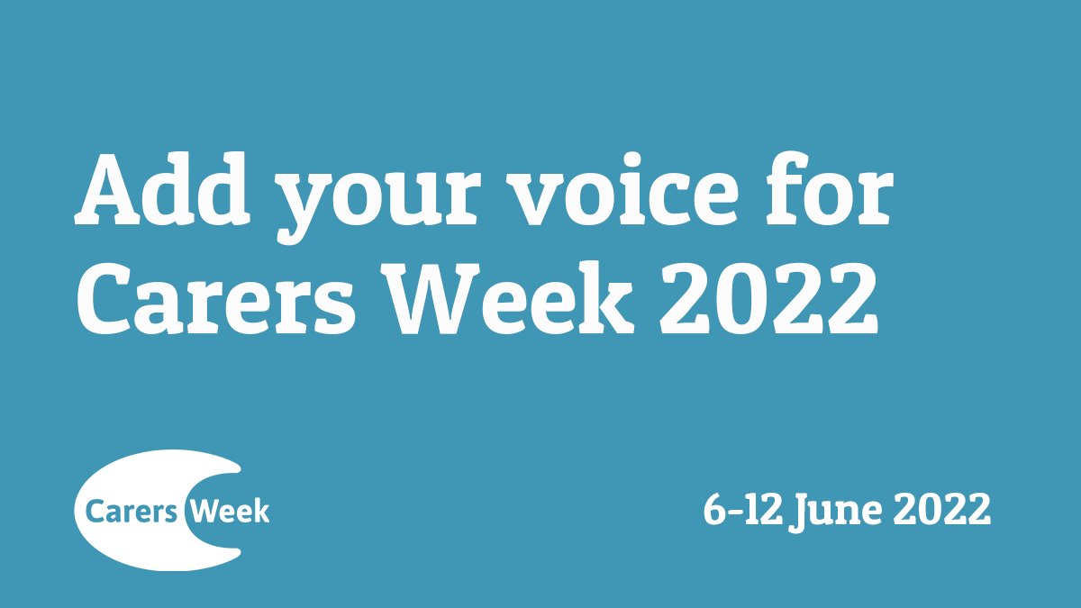 #CarersWeek kicks off tomorrow!

Have you added your voice to make caring Visible, Valued and Supported? If you haven't yet, it's not too late! Add yours now: carersweek.org/add-your-voice