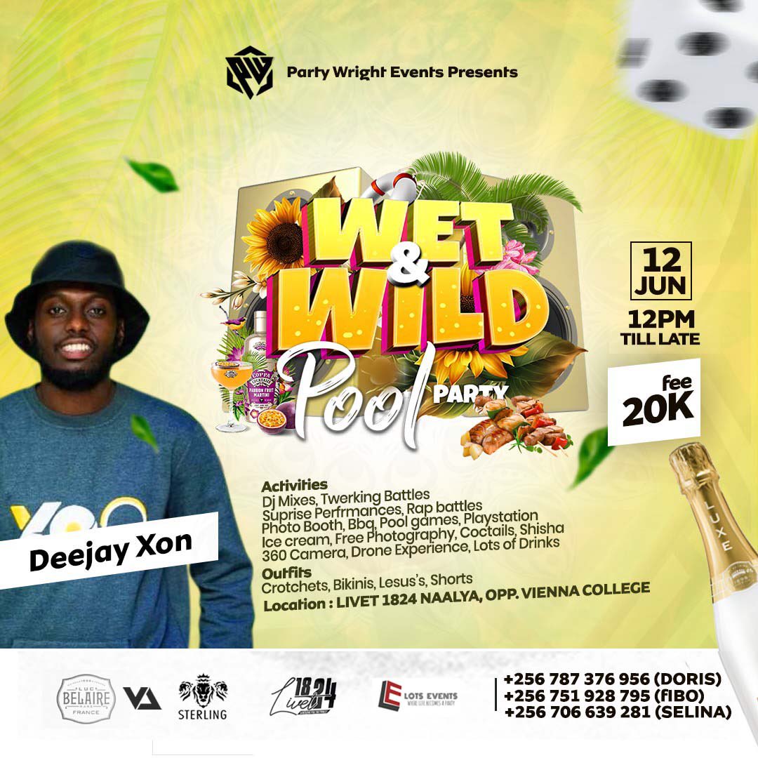 This Sunday it’s gonna be #WetAndWild 🔥🔥 In Naalya👙🍾🍾!

GYAL DEM INNA DI BIKINIS😛😛😛🙆🏾‍♂️!

<a href="/MethiaLydiaN/">Methia.L.Nabawanda</a> <a href="/Johnlaban256/">Mwami</a> <a href="/MugishaArvin/">Owe Kasese✨</a> <a href="/Hanipha___/">Nifa</a>