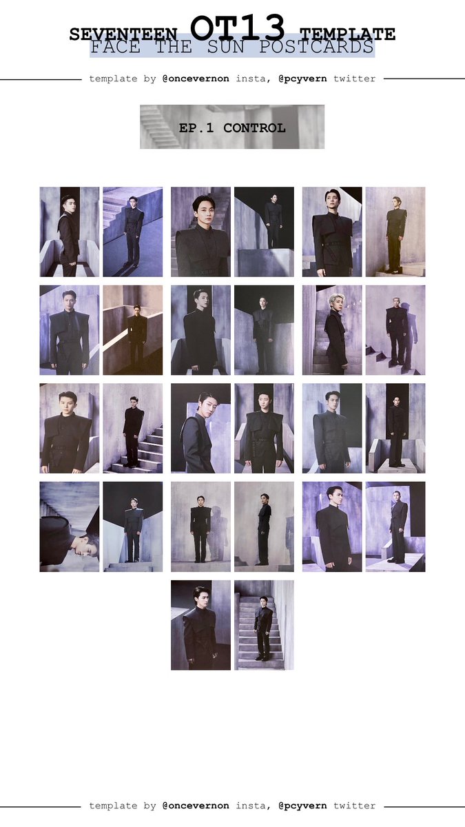 seventeen ot13 templates for the face the sun postcards from ep.1