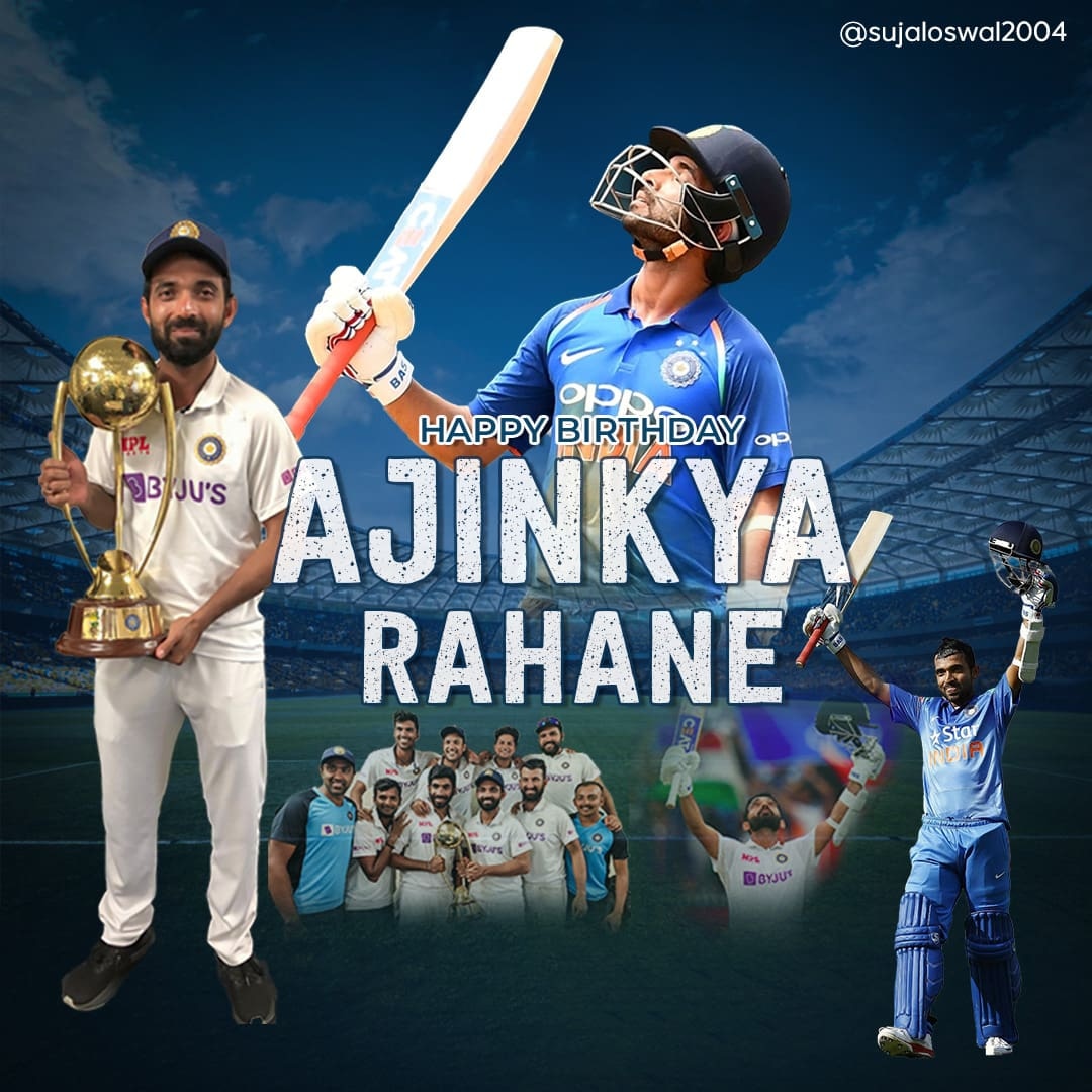 AjinkyaRFC's tweet photo. Hi guys this is the CDP! 
It will be great if everyone will keep it!❤️❤️
These are the Hashtags to be use in every tweet or posts you make.
#HappyBirthdayAjinkyaRahane
#AjinkyaRahane https://t.co/KiI0B5a2kk
