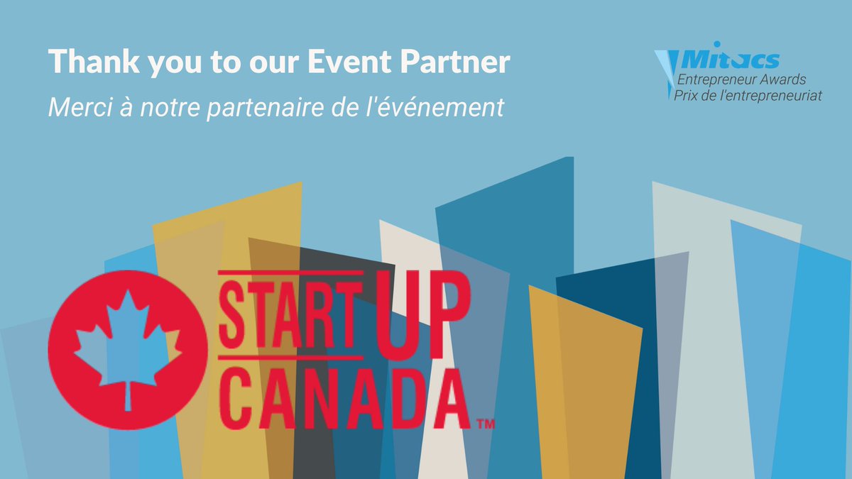 Mitacs (@mitacscanada) on Twitter photo Thank you to our Event Partner <a href="/Startup_Canada/">Startup Canada</a> 🏆
Register now to join our celebration of #MitacsEntAwards on June 2 at 6:00 p.m. ET: ow.ly/JchV50Jj1HC Thank you to our Event Partner <a href="/Startup_Canada/">Startup Canada</a> 🏆
Register now to join our celebration of #MitacsEntAwards on June 2 at 6:00 p.m. ET: ow.ly/JchV50Jj1HC