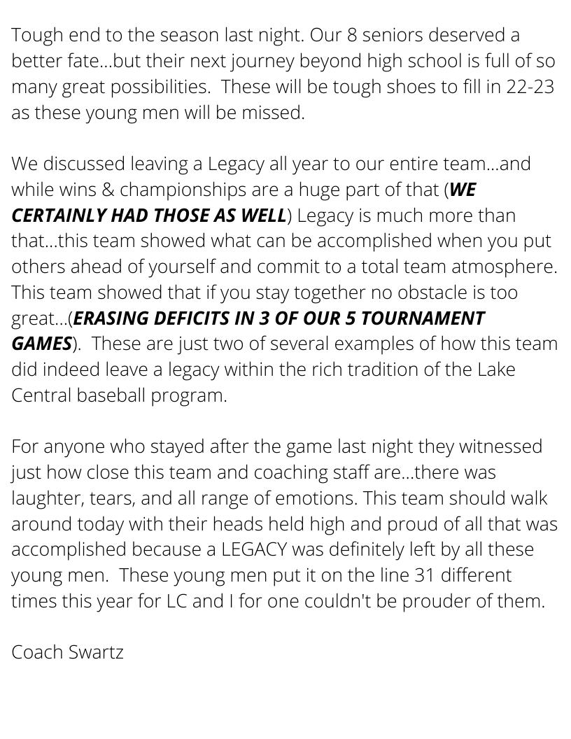 I don't usually go into long dialog on Twitter but I felt this morning I needed to say a few words about the young men I had the privilege to coach this year and 280 characters just wasn't enough...