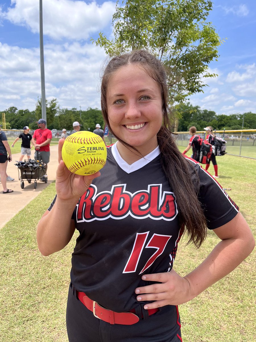 The Rebels are in OKC for the Triple Crown this weekend. <a href="/AliviaDarbe/">Alivia Darbe</a> shot TWO 3-run homers in our first pool game yesterday and <a href="/MadisonStansbuy/">Madison Stansbury</a> retired one in the second pool game! The team really came to hit, scoring 20 runs in two games!