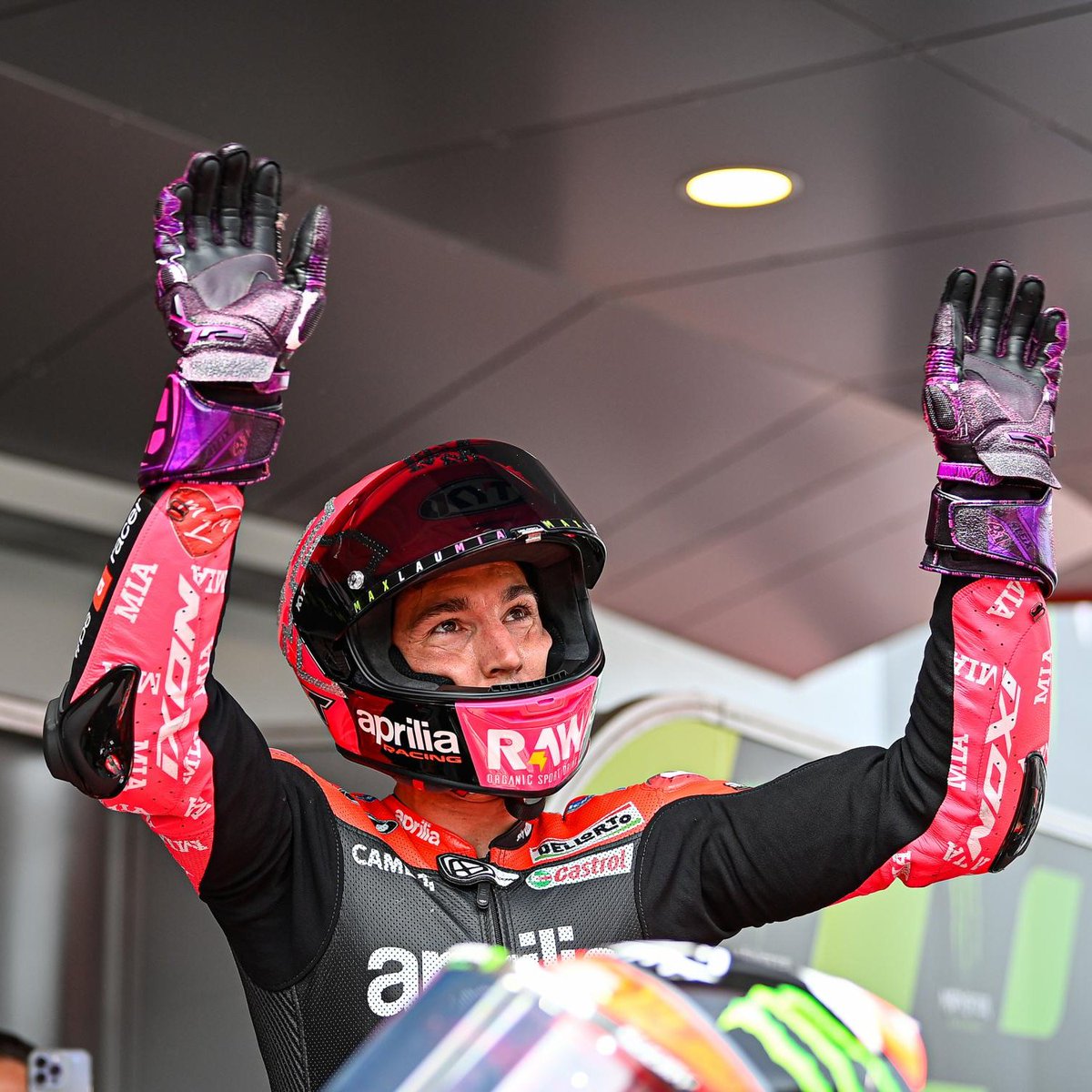 MotoGP's tweet photo. It might not have ended how you wanted, @AleixEspargaro 

But today of all days, it's time to remember just how far you've come 👏

#CatalanGP 🏁 https://t.co/dRwSxH87iO