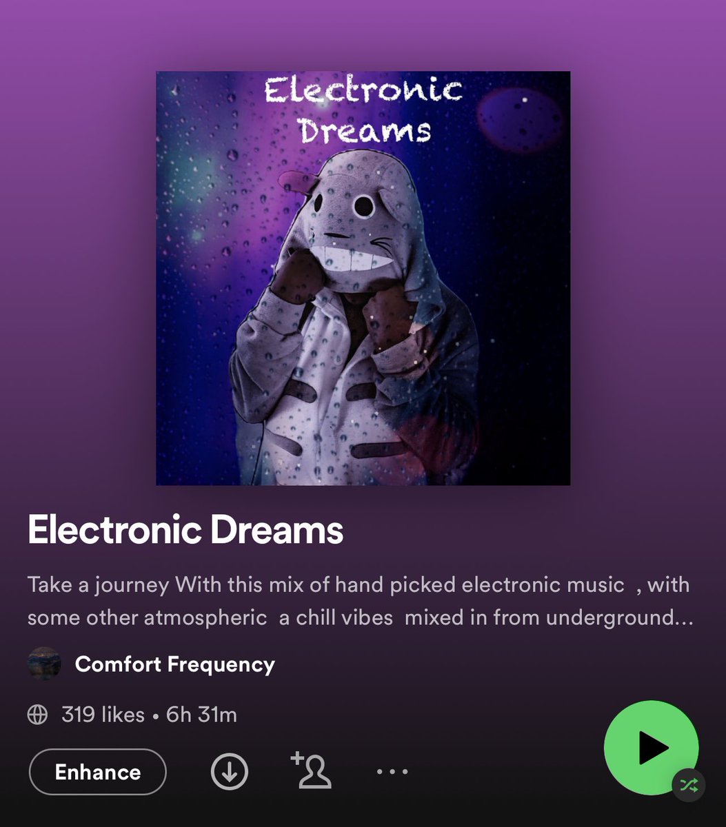 My playlists are open for submissions!
Update will be Saturday the 11th !

Rules
- Go follow the playlist
- like &amp; retweet this
- pre save my upcoming track (send screenshot)
- submit your links below

distrokid.com/hyperfollow/co…

#lofi #playlistcurator #chillvibes #electronicmusic