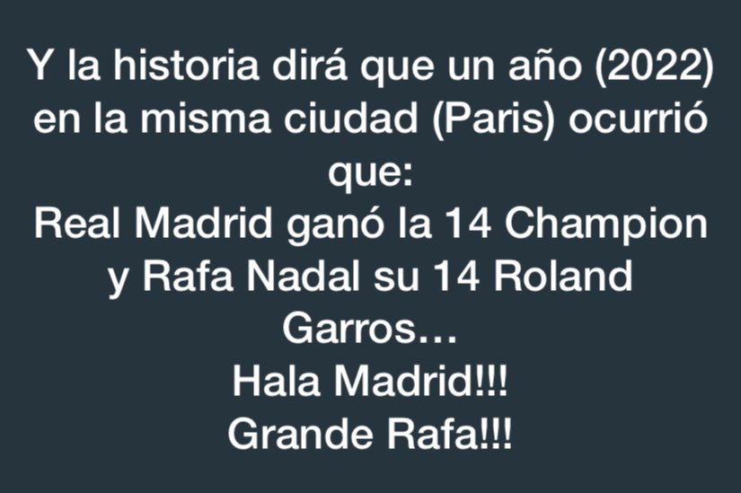 CVecino's tweet photo. @realmadrid @RafaelNadal https://t.co/OxqETK6Ob1