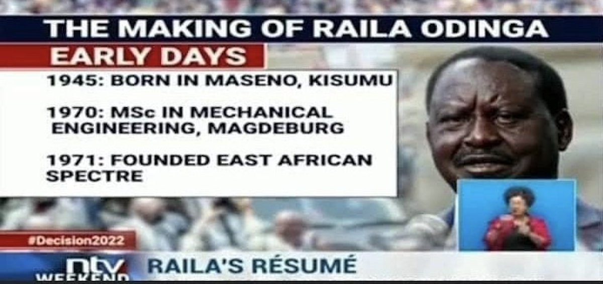 Conman @RailaOdinga's GENUINE CV: 1. Date of Birth is not part of a Resume. No one is responsible for his/her birth. 1. Komulo Intermediate School - 1960s 2. School of Welding in Leipzig - 1970 3. MP, Kibira - 25 years 4. Prime Minister - 5 years 5. A Billionaire via GRAFT.