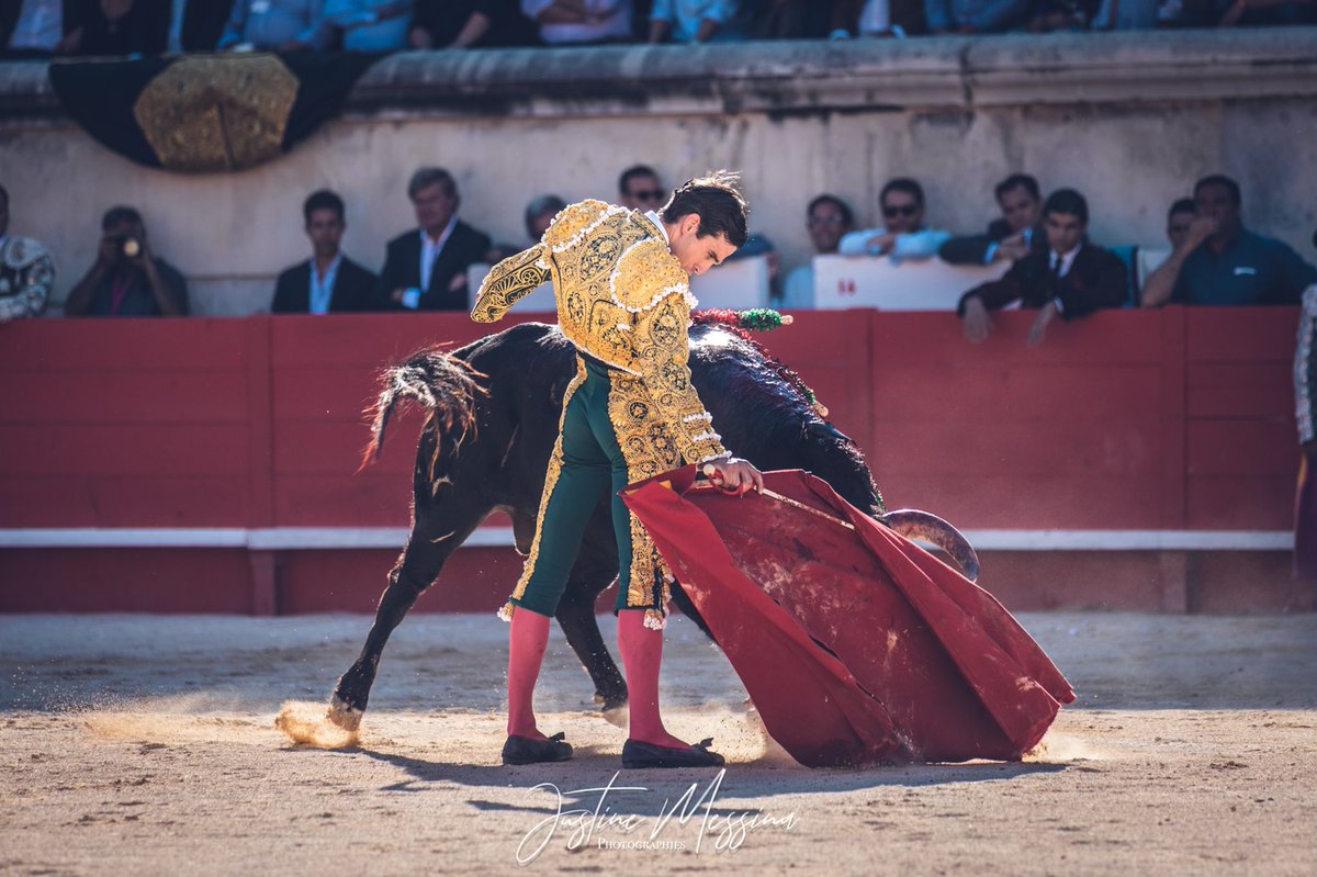 #Nîmes 🇫🇷 2️⃣ | Ovación para Juan Ortega con el primero de su lote. Ovacionado en arrastre para el de Jandilla.

📸 <a href="/Justine_Messina/">Justine Messina</a>