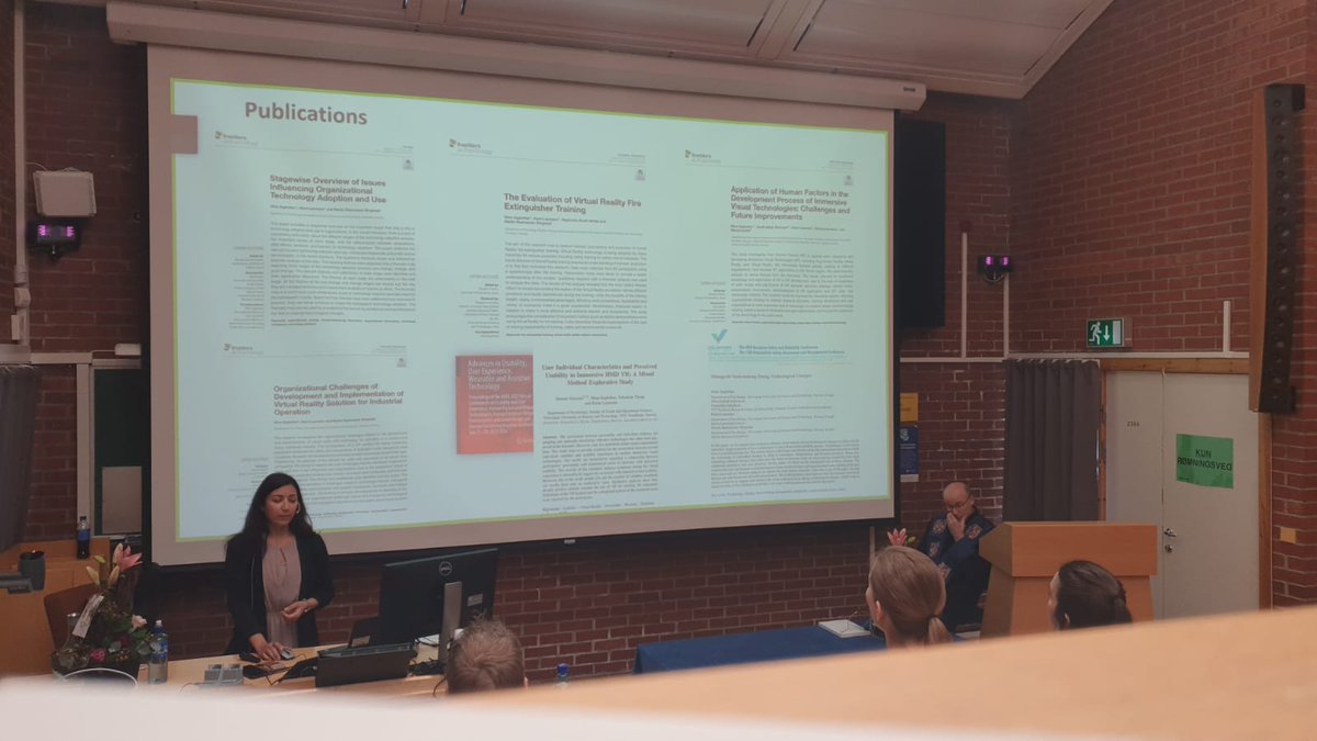 ImmerSafe's tweet photo. Mina Saghafian from @NTNUnorway has successfully defended her PhD thesis titled "An Investigation of Organizational Challenges of Development, Implementation &amp; Adoption of Immersive Visual Technologies in Safety-Critical Industries”. 

All the best for your future endeavors! https://t.co/stoHWVDTh0