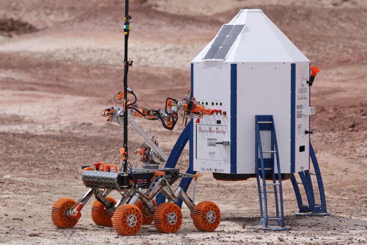 monashnovarover's tweet photo. Monash Nova Rover would like to annouce that we placed 2nd at #URC2022
Thank you to the organisers, the Mars Society, and congratulations to the other competitors.
#universityroverchallege2022 #rover #engineering #monashuni #robotics #australianrover #spaceexploration #mars https://t.co/GWehX4dTtS
