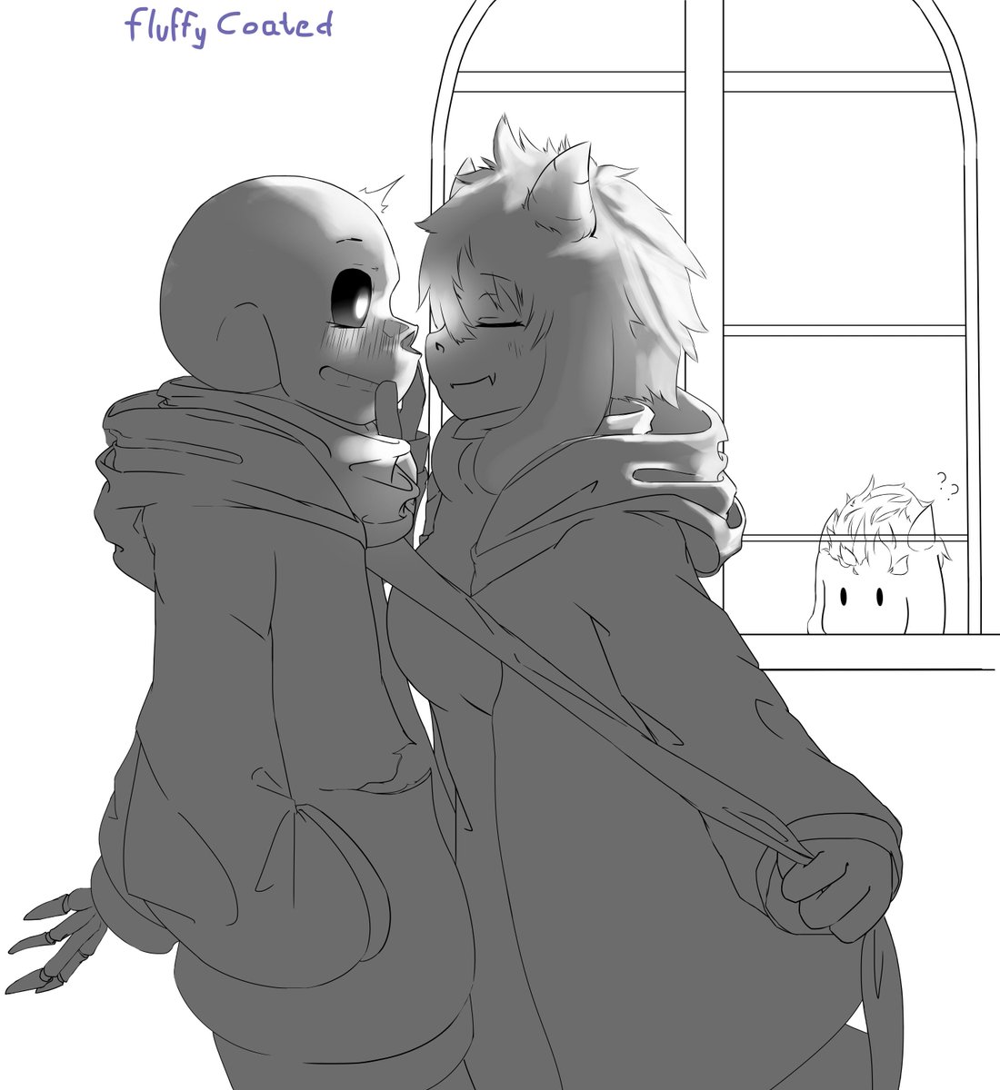 Fluffy_Coat's tweet photo. Altertale Toriel x Undertale Sans https://t.co/AY4UjxmOnX