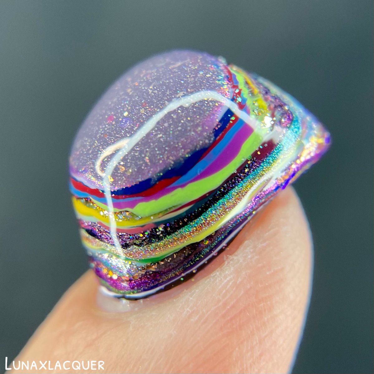 lunaxlacquer's tweet photo. I joined the Polish Mountain collab over on insta hosted by @/lefty.rae.nails and @/lysspaintsnails to celebrate 6 years since polish mountain! I used every @holotaco polish๐
@nailogical #6yearsofpolishmountain https://t.co/7hn7ix8gFv