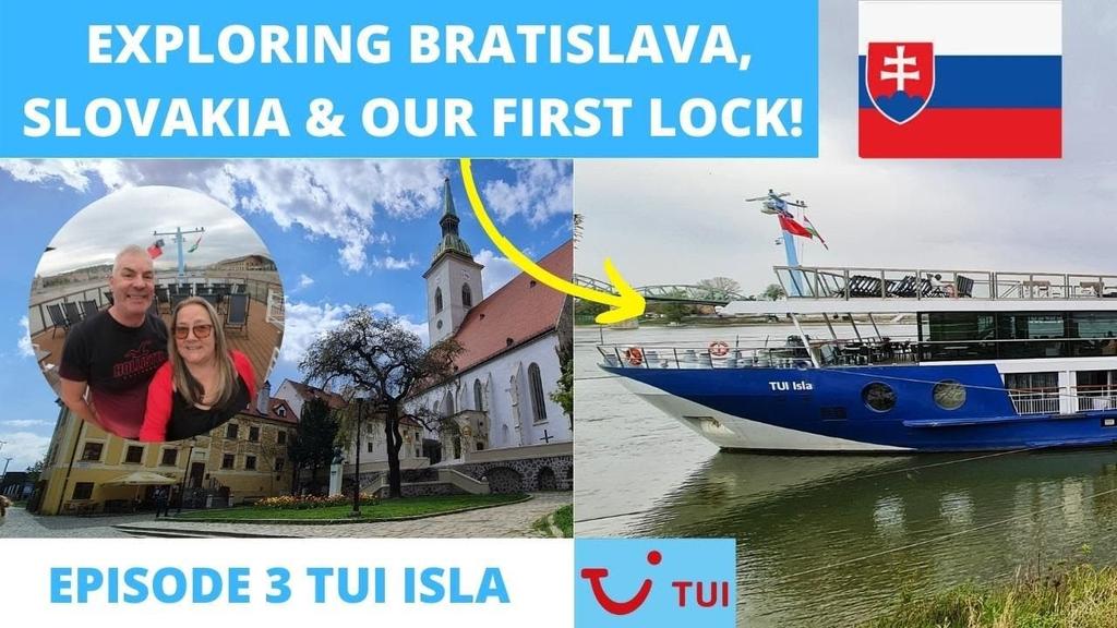 paulandcarole's tweet photo. 🌟New Video🌟
In episode 3 of our #TUIIsla #RiverCruise Vlogs we experience our first lock and visit another new country #Slovakia. 

We explore the city of #Bratislava and show you the reality of river cruising!
⬇️
https://t.co/kZkp1z8q7T

#tuicruises #travel #cruise #cruising https://t.co/vIrnZzmfZM