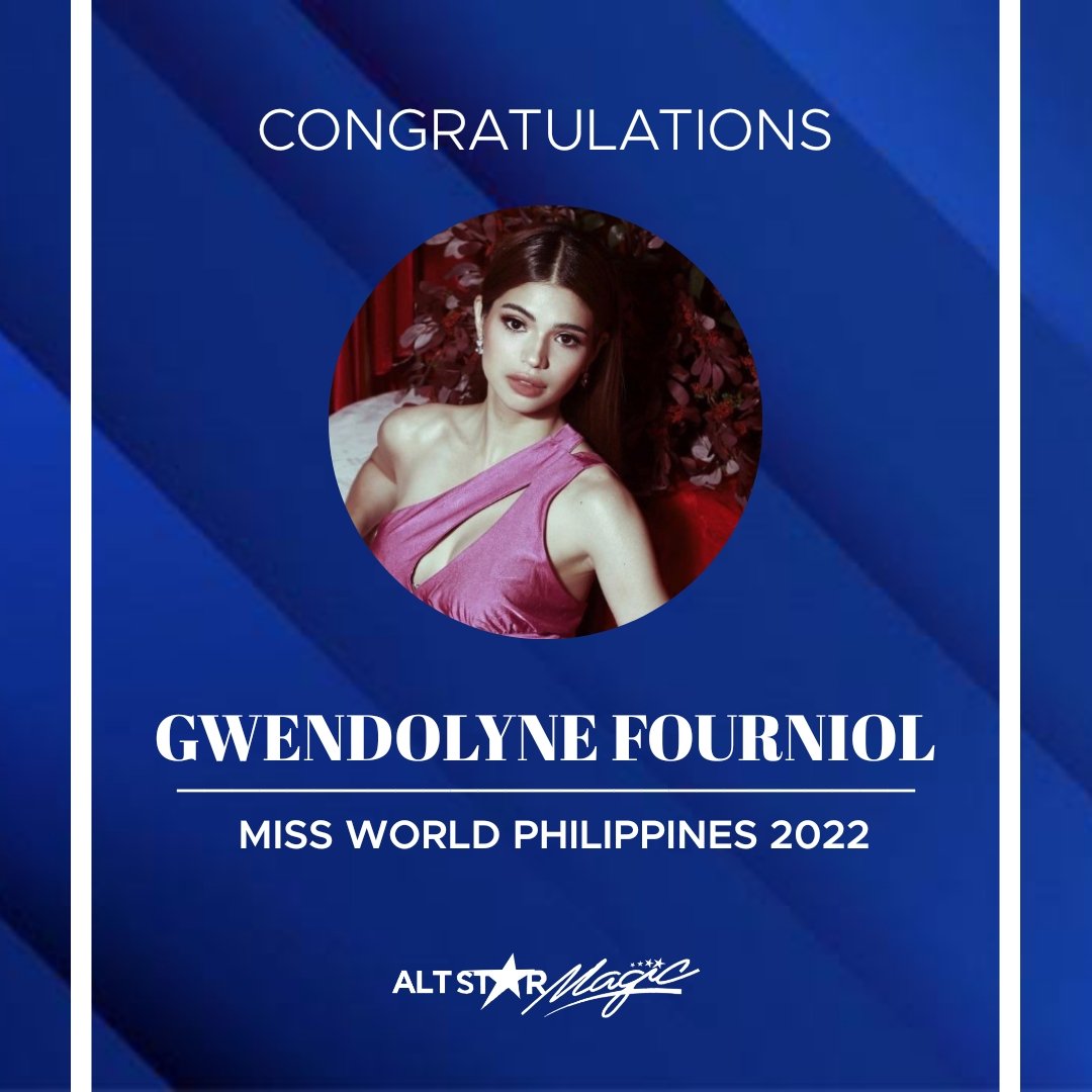 LOOK: Congratulations to Gwendolyne Fourniol for winning the #MissWorldPhilippines2022 title.

The 21 year-old lass from Negros Occidental will be the country's representative at the 71st Miss World pageant to be held later this year.

@MissWorldLtd