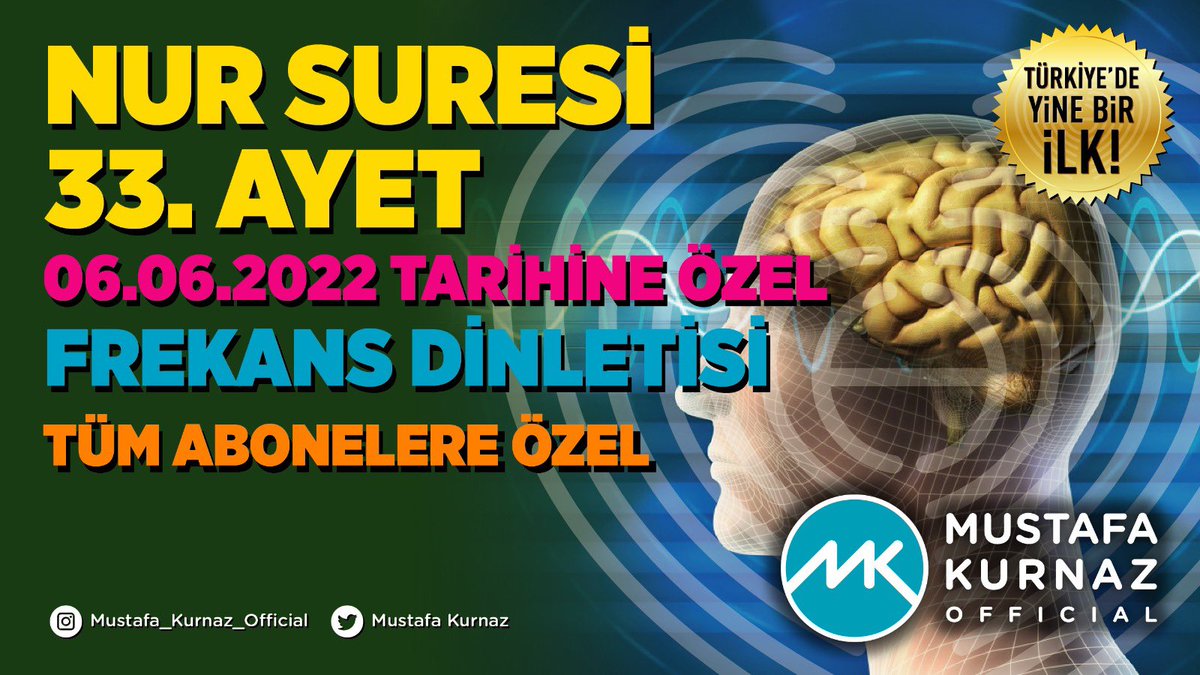 Sevgili dostlar 06.06.2022 tarihi için sizlere özel bir frekans dinletisi hazırladım dinleyen herkesin hayrına olsun. Bol bol RT yaparak daha çok kişinin faydalanmasına vesile olabilirsiniz. 
DİNLEMEK İÇİN 👇👇👇👇

youtu.be/9_KelNsfeSU