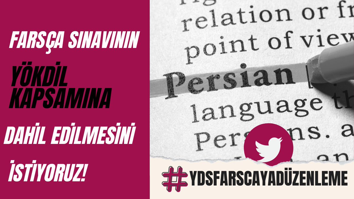farscayadair's tweet photo. Başta Fars Dili Edeb. olmak üzere Tarih, Edebiyat ve İlahiyat alanlarındaki pek çok öğrenci yılda sadece 1 defa sınav yapılması sebebiyle mağdur oluyor.

Farsça'nın da en azından YÖKDİL kapsamına alınmasını istiyoruz. 
@erolozvar @ikalin1 @halis_aygun 

#ydsfarscayadüzenleme https://t.co/HT2NlkzGsp