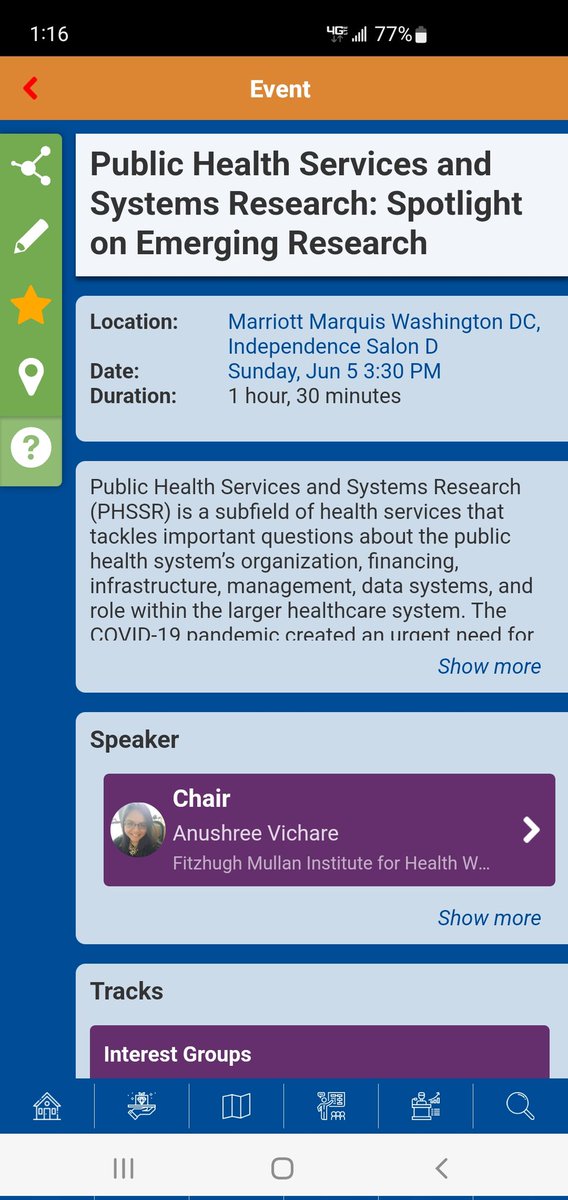 Interested in knowing more about Public Health Services and Systems Research? Join us at the PHSSR IG panel today at 3.30pm to hear about some very cool research by our panelists #ARM22 #GWMI