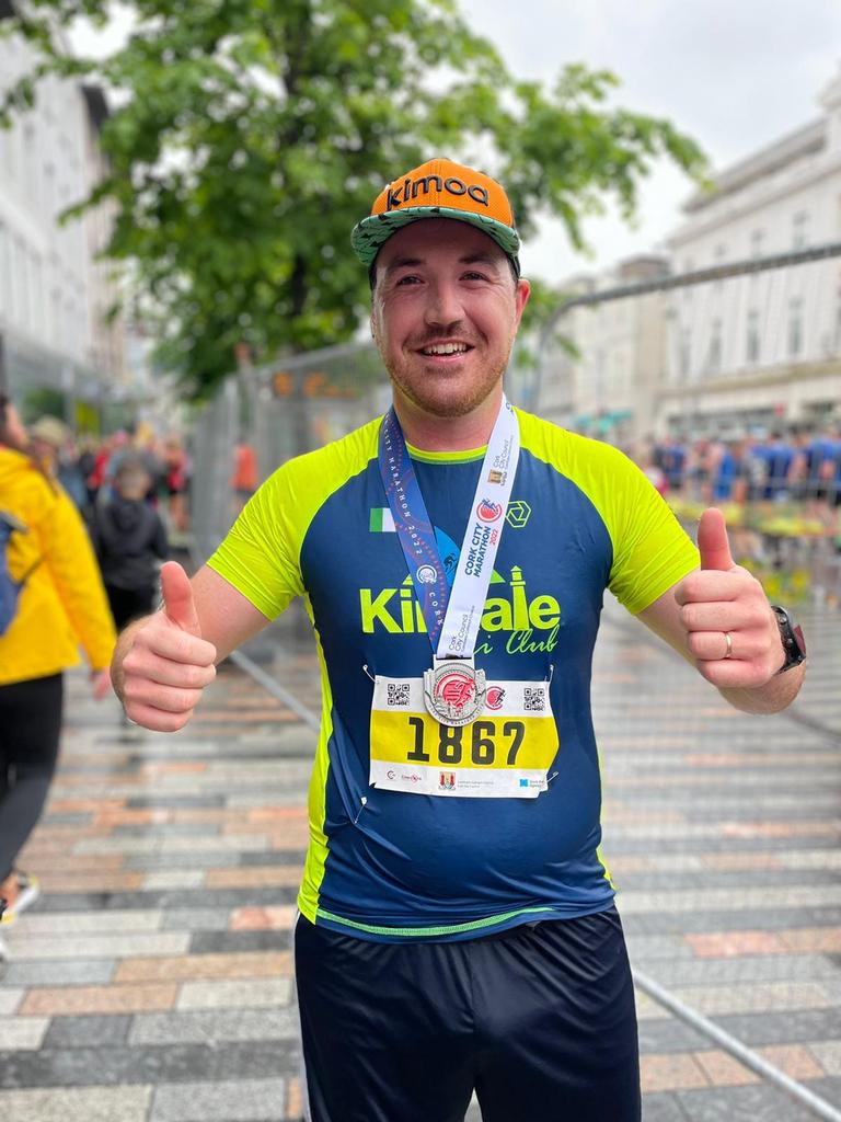 PeterMannion10's tweet photo. #CorkCityMarathon22 completed. Massive thanks to the crowd/friends that came out to support &amp; my family for joining at numerous points around the course. For anyone thinking of doing it, I couldn't recommend it enough!!
Check out my activity on Strava: https://t.co/YEwR6THLYl https://t.co/Fn4khPnGUg