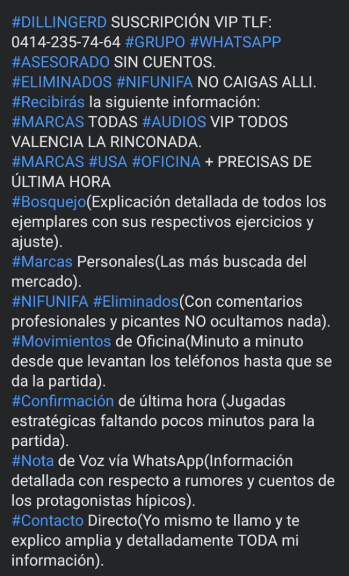 RJ_Dillingerd's tweet photo. ⬇️⬇️⬇️"DILLINGERD" VIP #DOMINGO
#LARINCONADA:⬇️⬇️⬇️
1C)#7-4-1-5-3
2C)#7ESP(5)6-3-1
3C)#"28"4-5-6
4C)#1CSG5-6-3-2
5C)#"37"2-5-11
6C)#3CSG5-6-9-8/1
7C)#4RUMOR6-7-10-11/8
8C)#3ESP2-8-1-7
9C)#4TIZA7-9-3-10/5
10C)#2POTE9-4-8-14/3
#SUSCRIPCIÓN VIP:04142357464 https://t.co/9xp42DrRL3