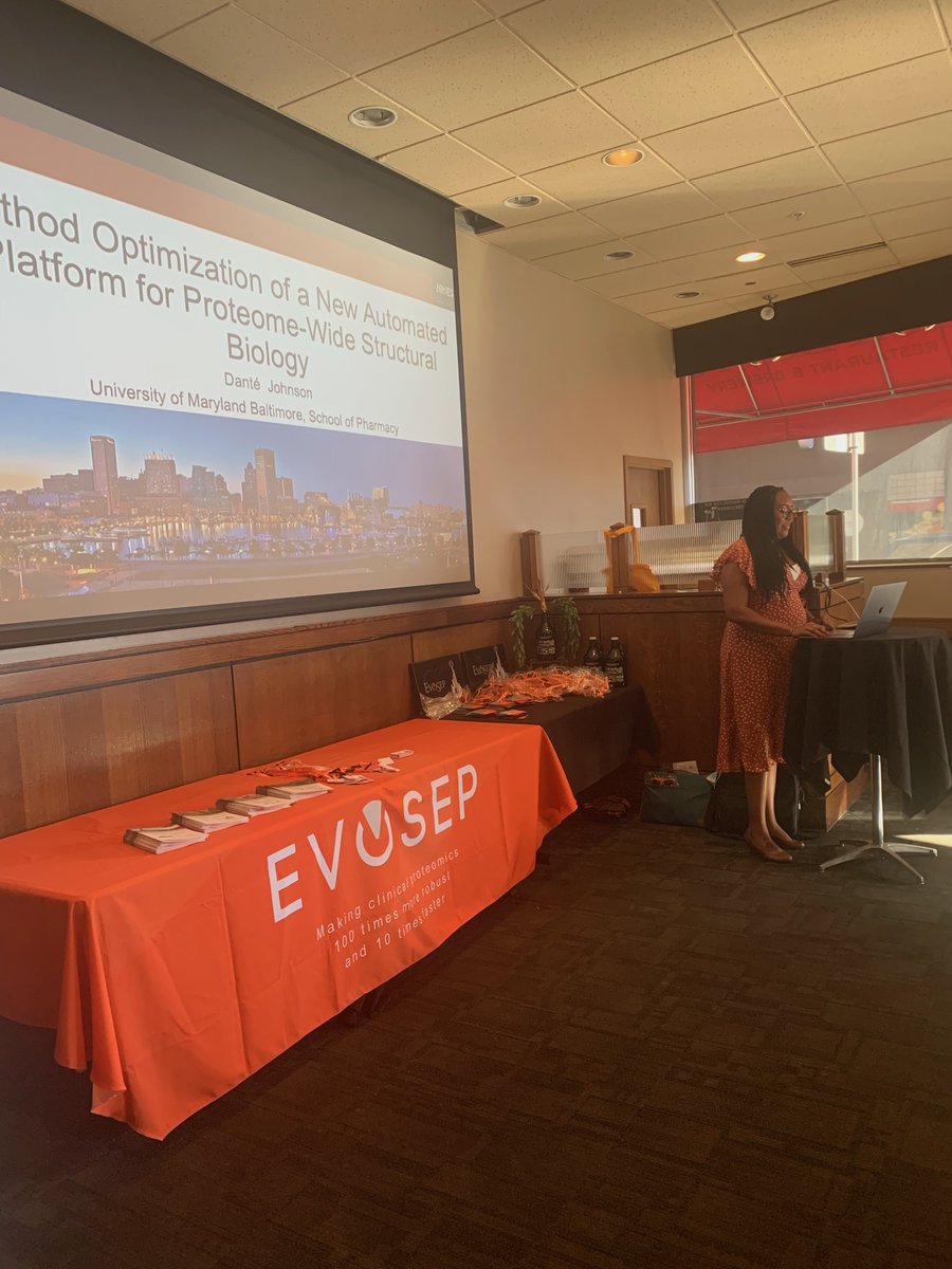 So proud of graduate student Danté (<a href="/phd_ante/">Dr. Danté Johnson, PhD</a>)  presenting at the Evosep (<a href="/EvosepBio/">Evosep</a>)  User's meeting. #ASMS2022